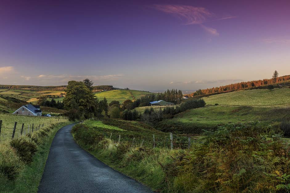 Road Ireland Dublin Landscape