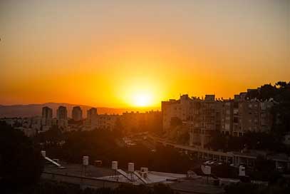 Haifa Sunset Israel City Picture