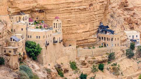Hills Religion Monastery-Israel Desert Picture