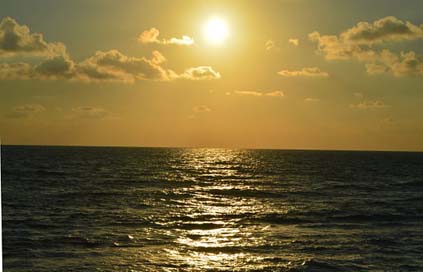 Sunset Mediterranean Israel Sea Picture