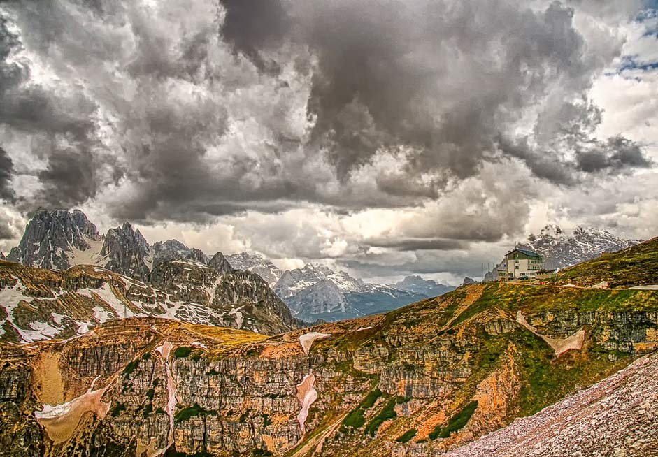 Mountains Landscape Dolomites Three-Zinnen