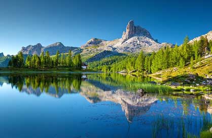 Lago-Federa Croda-Da-Lago Dolomites Bergsee Picture