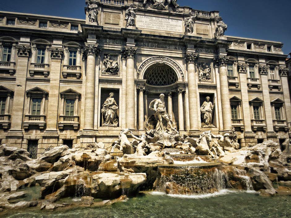 Italy Rome Fontana-Di-Trevi Trevi-Fountain