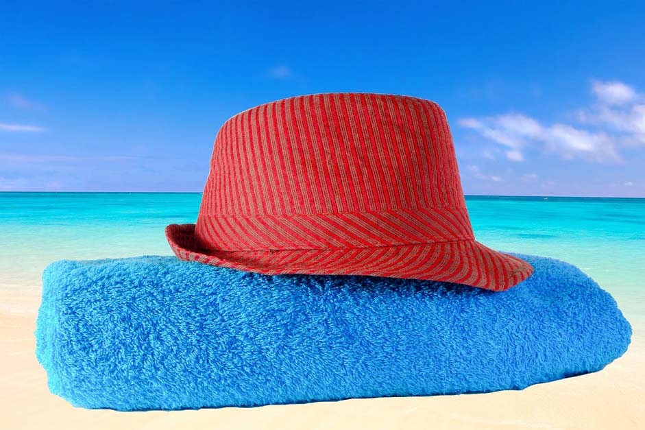 Vacations Sea Towel Hat