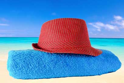 Hat Vacations Sea Towel Picture