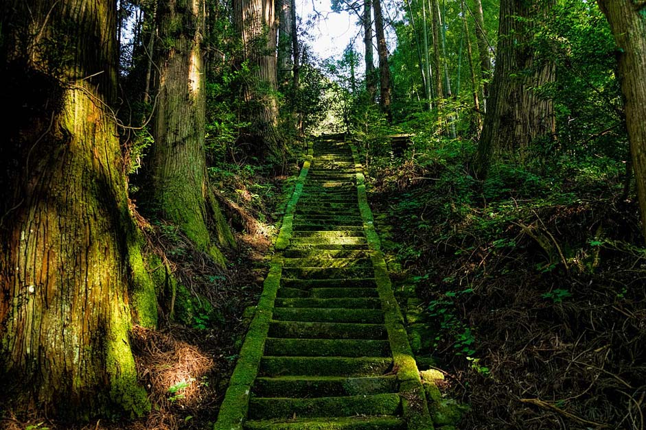Stairs Shrine Aso Japan