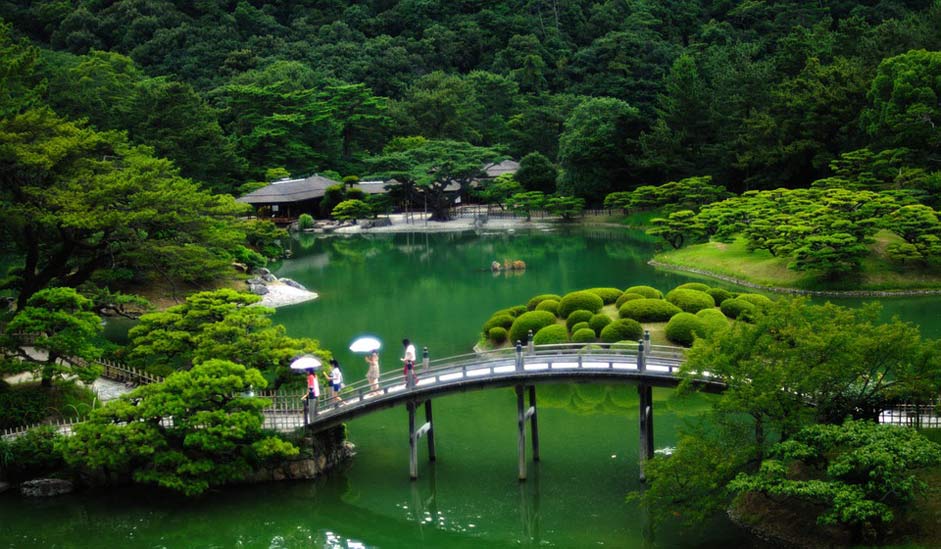 Forest Bridge Japanese-Garden Japan