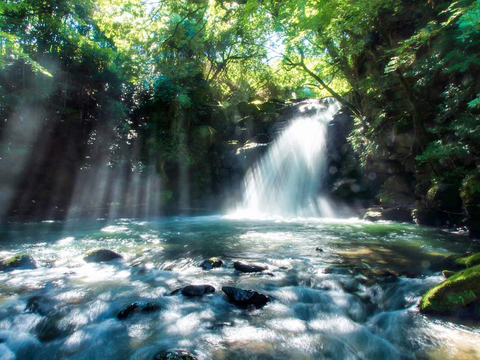 Waterfall The-Small-Country Kumamoto Japan