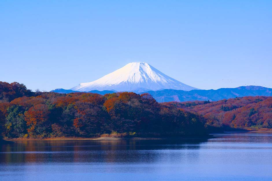 Reservoir Sayama-Lake Mt-Fuji Japan