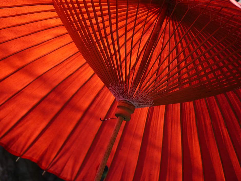 Traditional Red Umbrella Japan