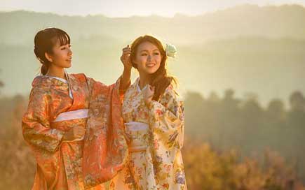 Asia Ceremony Geisha Kimono Picture