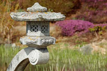 Japanese-Lamp Asian-Culture Granite Stone-Lamp Picture