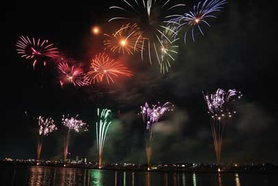 Fireworks Night Sky Colorful Picture