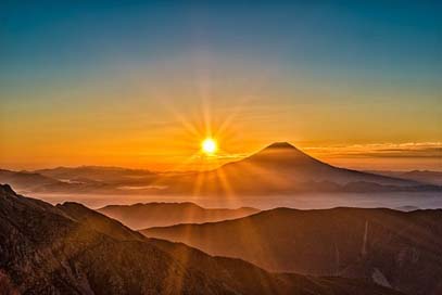 Sun Landscape Japan Mt-Fuji Picture
