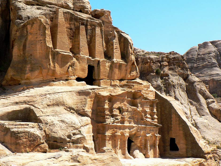 Cliff Tombs Petra Jordan
