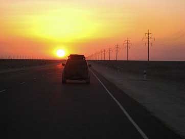Kazakhstan Sand Desert Sunset Picture