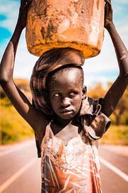 Girl Face Jerrycan Water Picture