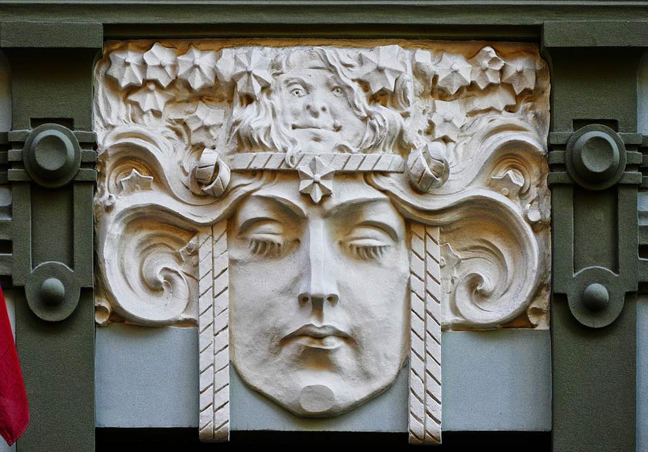 Architecture Detail Facade Art-Nouveau
