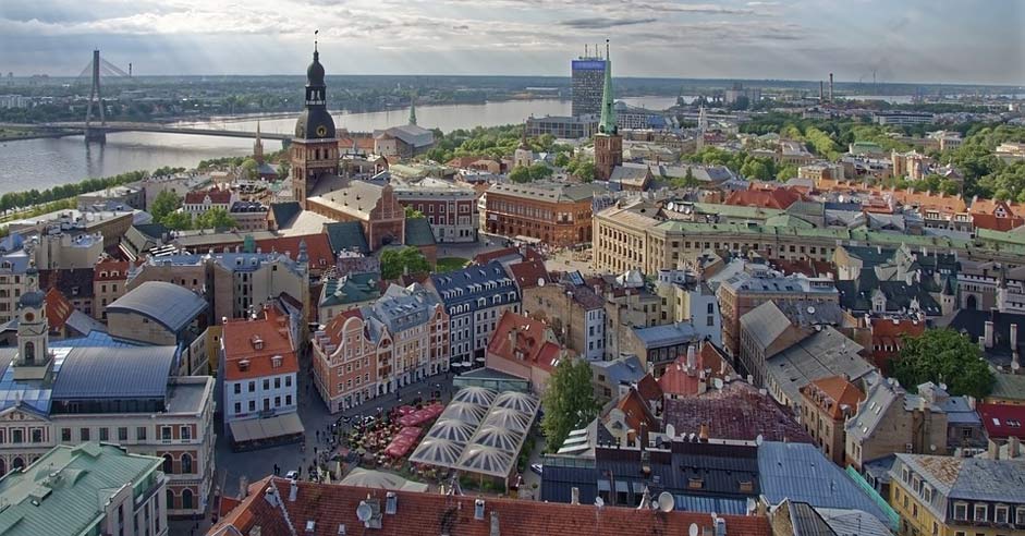 River Daugava Riga Latvia