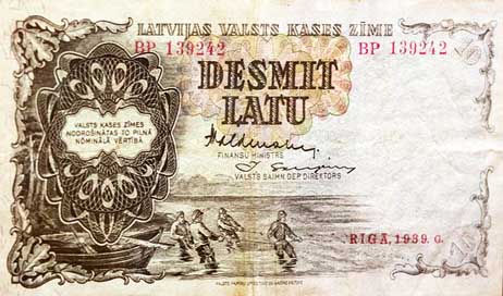 Money-Latvia Latvia Bill Lat Picture