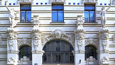 House-Facade Art-Nouveau Riga Latvia Picture