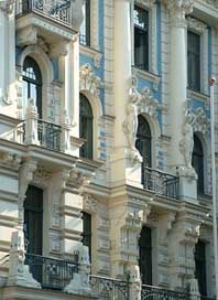 Latvia Building Art-Nouveau Riga Picture