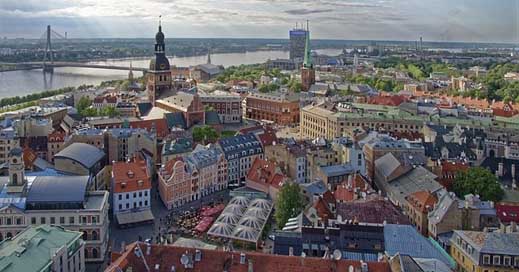 Latvia River Daugava Riga Picture