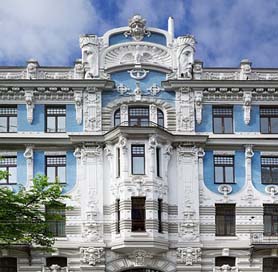 Squad Art-Nouveau Architecture Latvia Picture