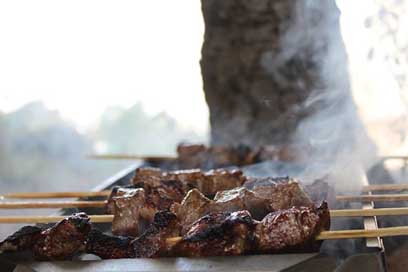 Smoke Meat Barbecue Flame Picture