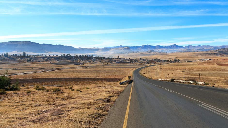 Mountains Road Africa Lesotho