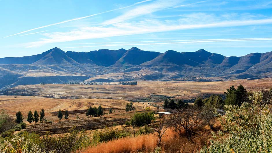 Landscape Mountains Africa Lesotho