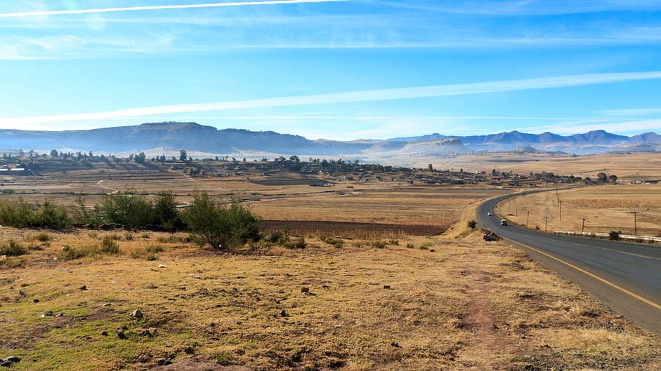 Mountains Road Africa Lesotho