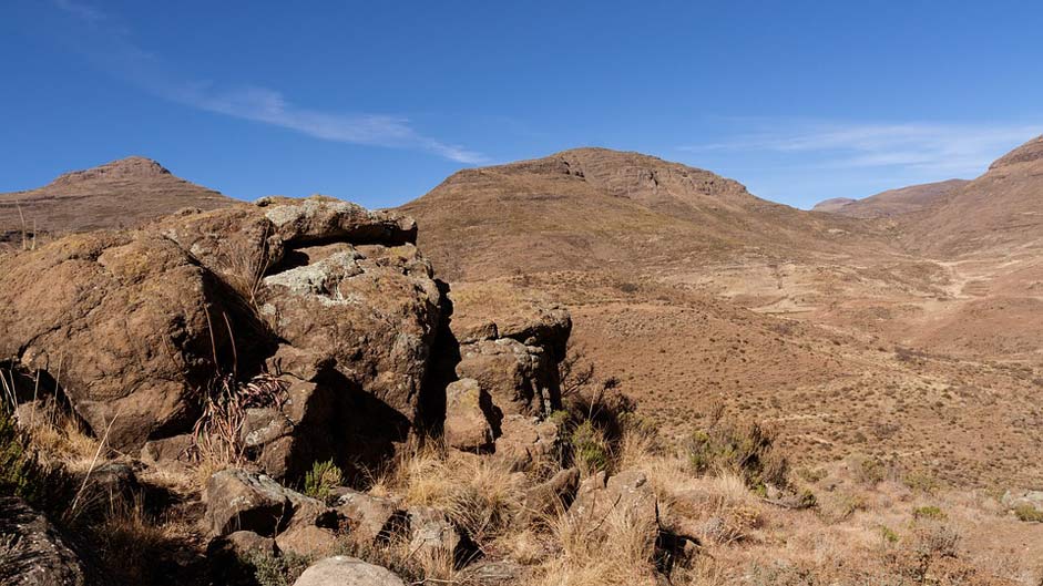 Landscape Mountains Africa Lesotho