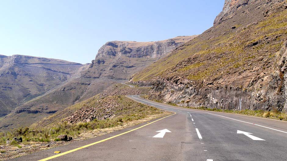 Mountain-Road Pass Mountain-Landscape Lesotho