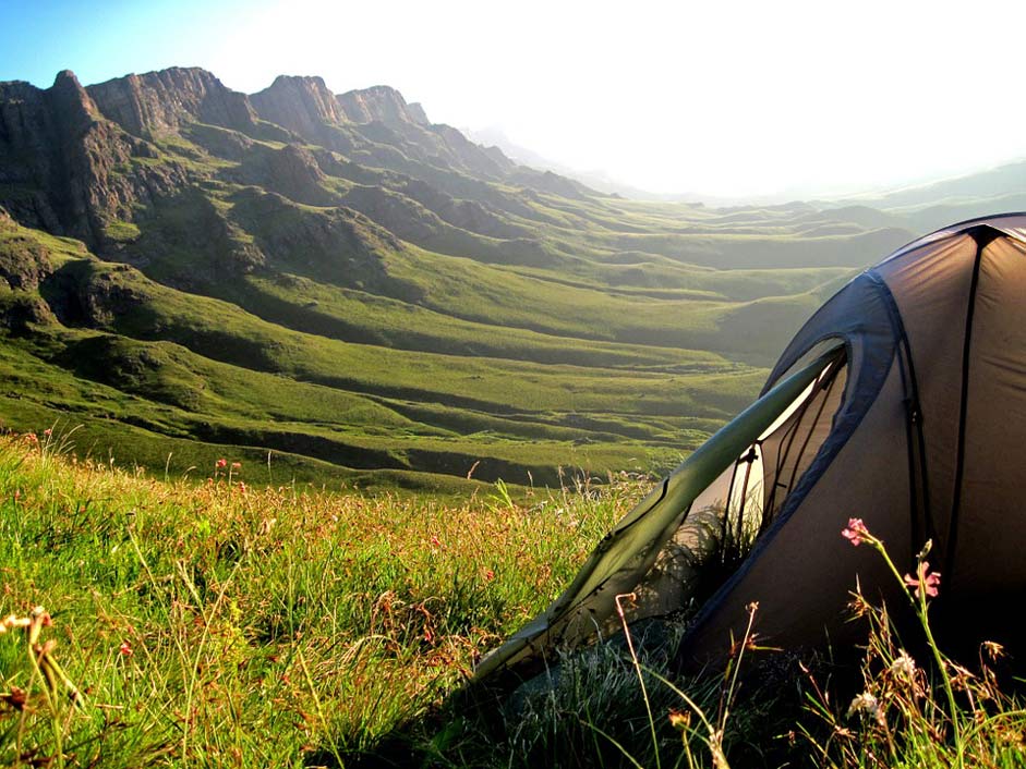 South-Africa Sani-Pass Mountains Tent