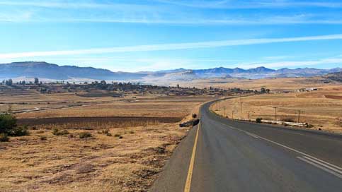 Lesotho Mountains Road Africa Picture