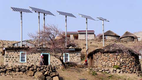 Lesotho Rondavels Solar-Energy Bergdorf Picture