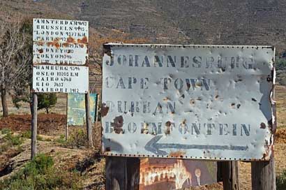 African Lesotho Directions Road-Signs Picture