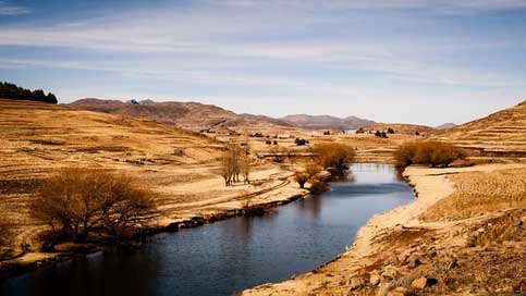 Landscape Africa Lesotho River Picture