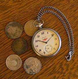 Pocket-Watch Balkans Watch-Fob Coins Picture