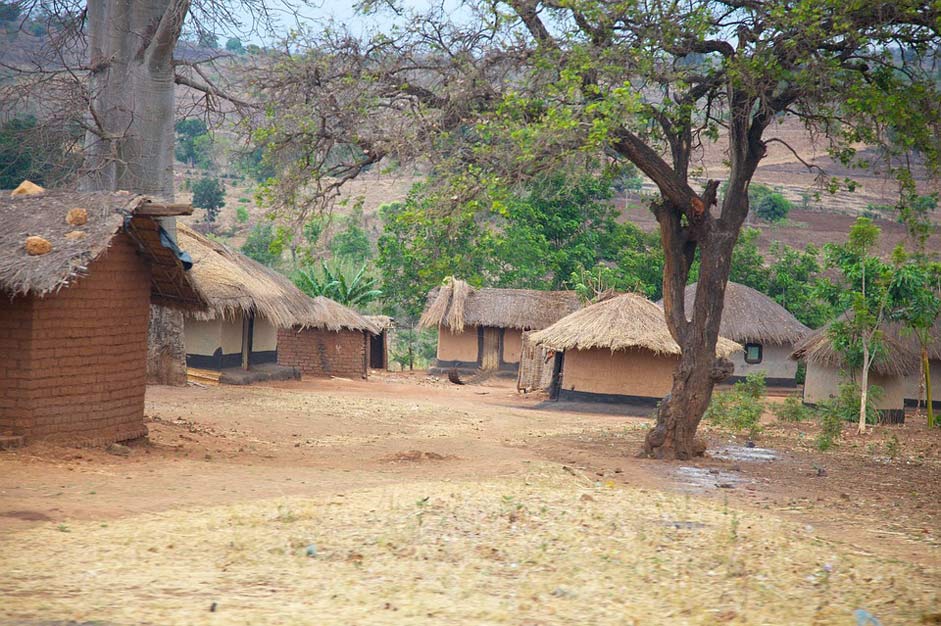 Huts Village Africa Malawi
