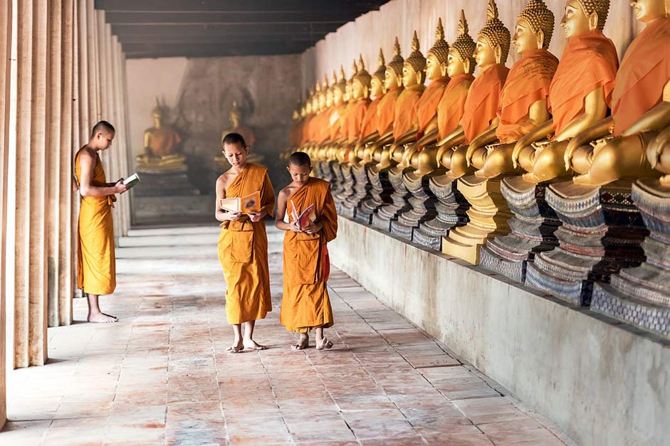 Boys Phra-Nakhon-Si-Ayutthaya Asia Buddhism