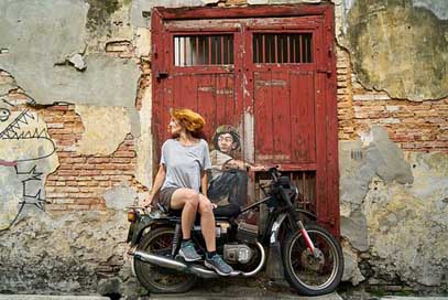 Motorcycles Art Graffiti Woman Picture