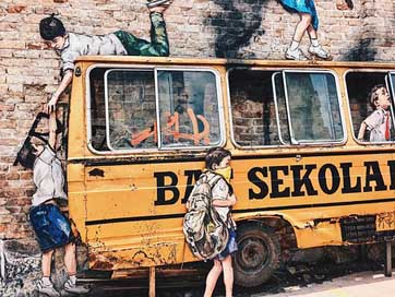 Bus Students Kids School Picture