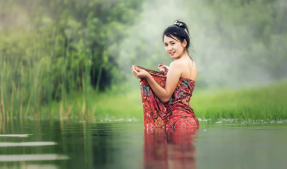 Asia Vietnam Washing Woman