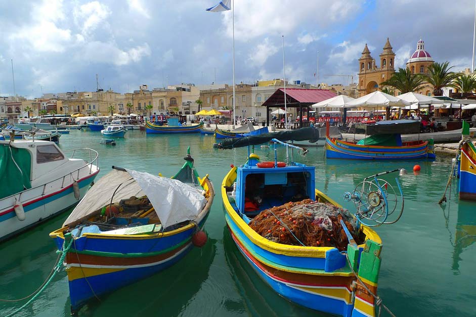 Marsaxlokk Port Picturesque Fishing-Boat