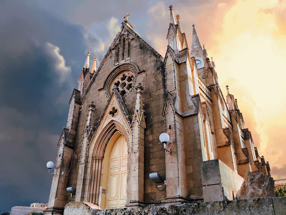 Catholic Lourdes Church Gozo