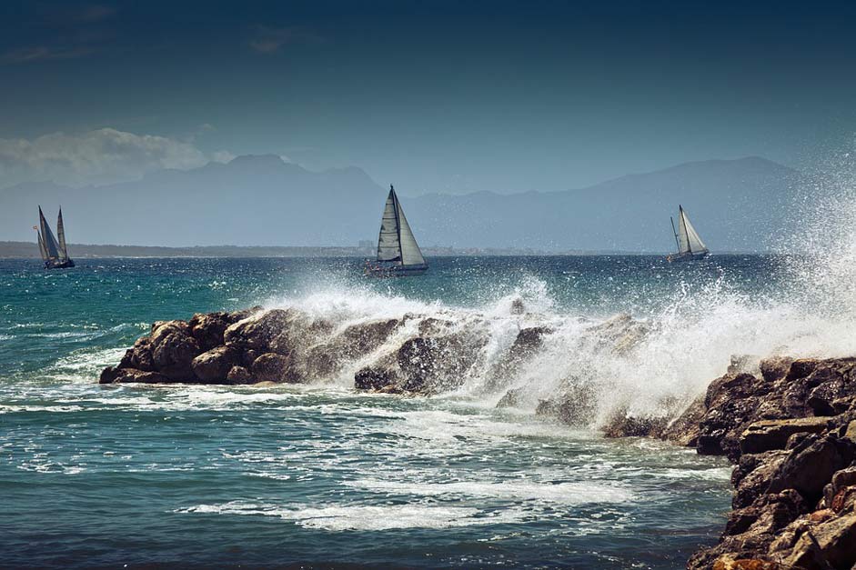 Water Sea Coast Sailing-Boat