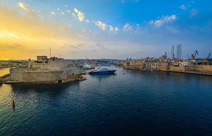 Malta Sunset Sunrise Harbor Picture