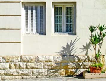 Shuttered-Windows  Mediterranean-House Shutters Picture